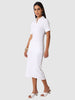 Women Regular Fit White Half Sleeves Dress