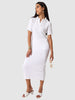 Women Regular Fit White Half Sleeves Dress