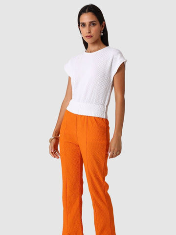 Women's White Regular Fit Casual Top