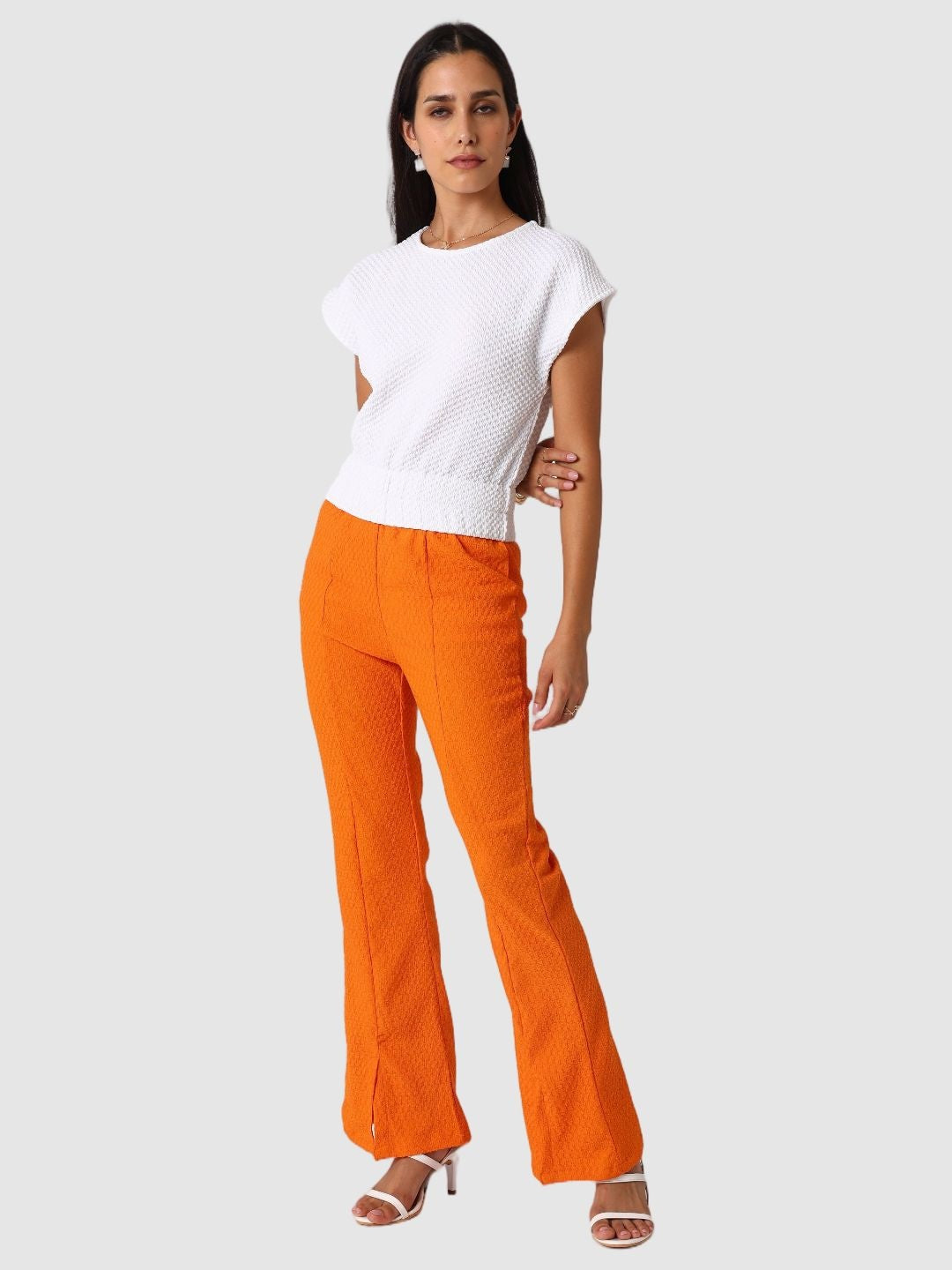 Women's White Regular Fit Casual Top