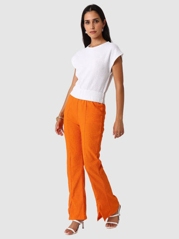 Women's White Regular Fit Casual Top