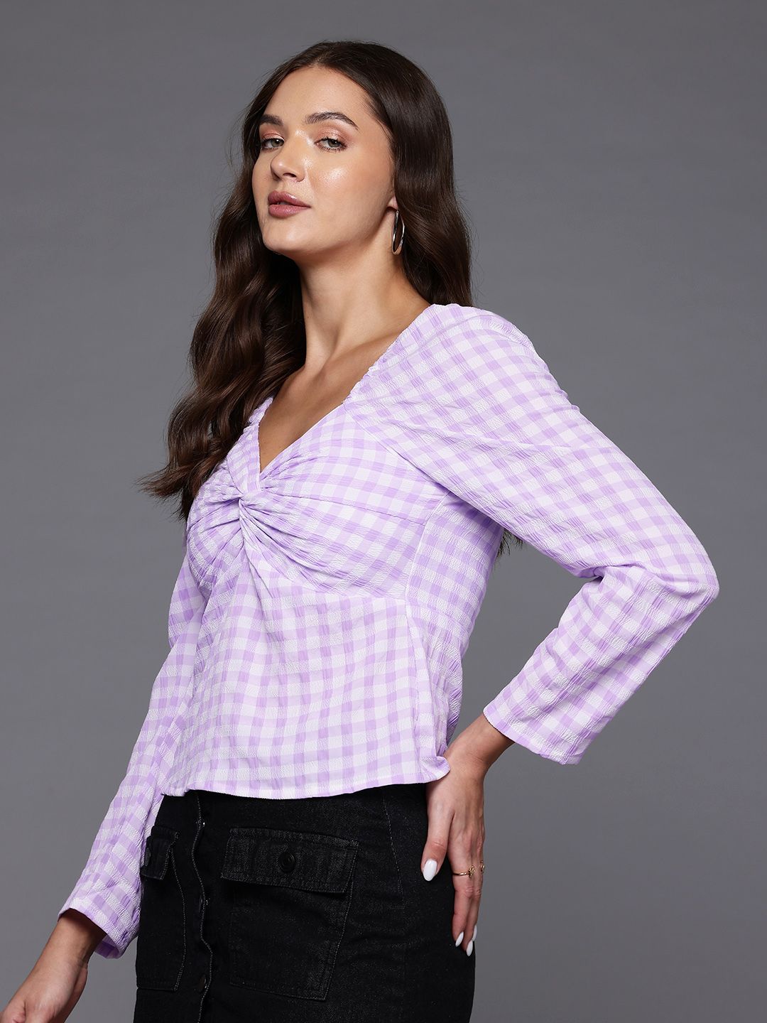 Women's Regular Fit Textured Regular Top