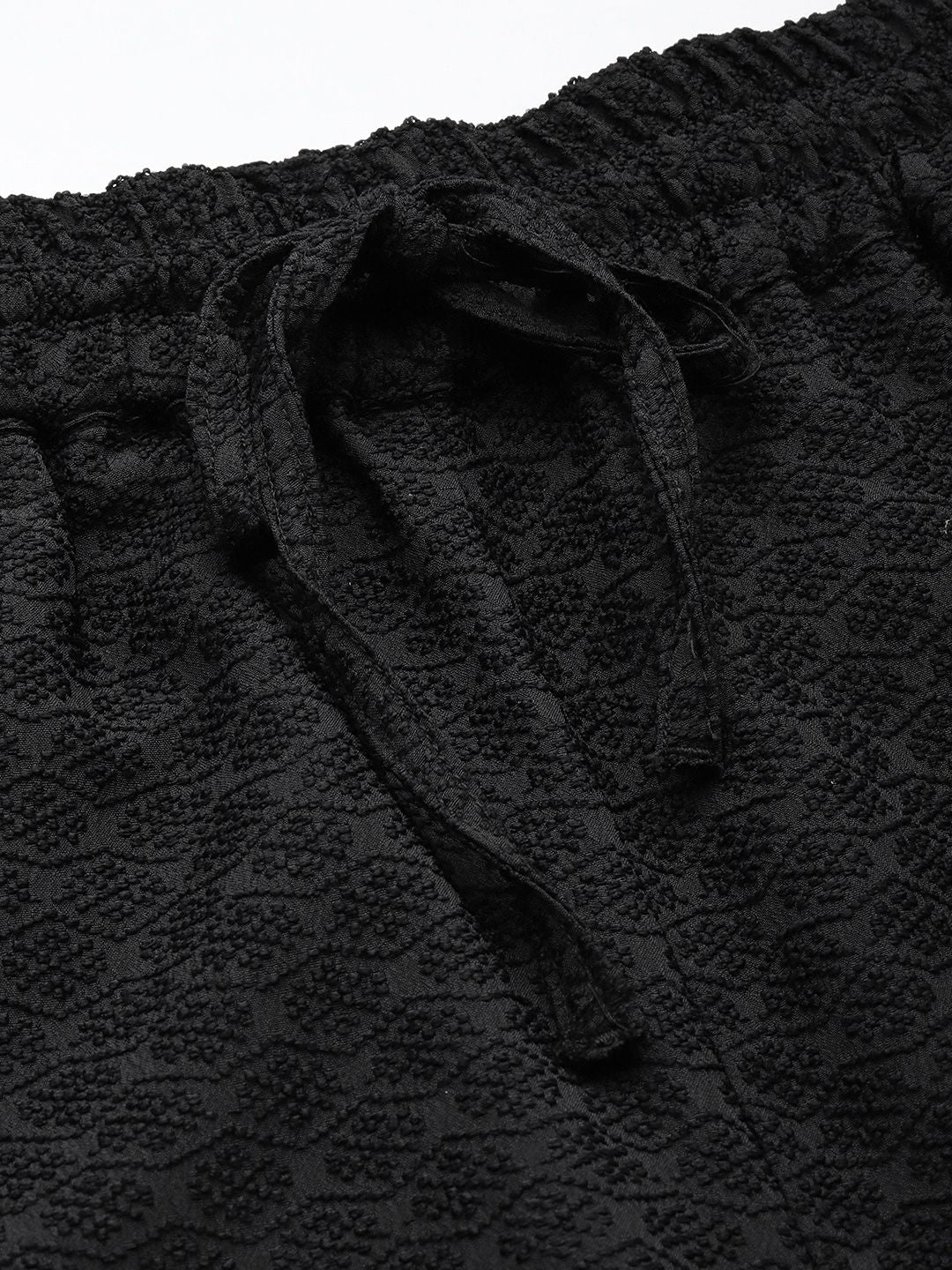 Women's Black Regular Fit Casual Trousers