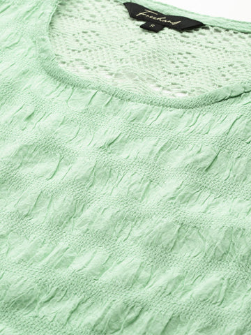 Women's Loose Fit Textured Regular Top