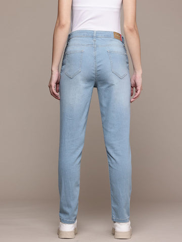 Women's Blue Slim Fit Casual Jeans