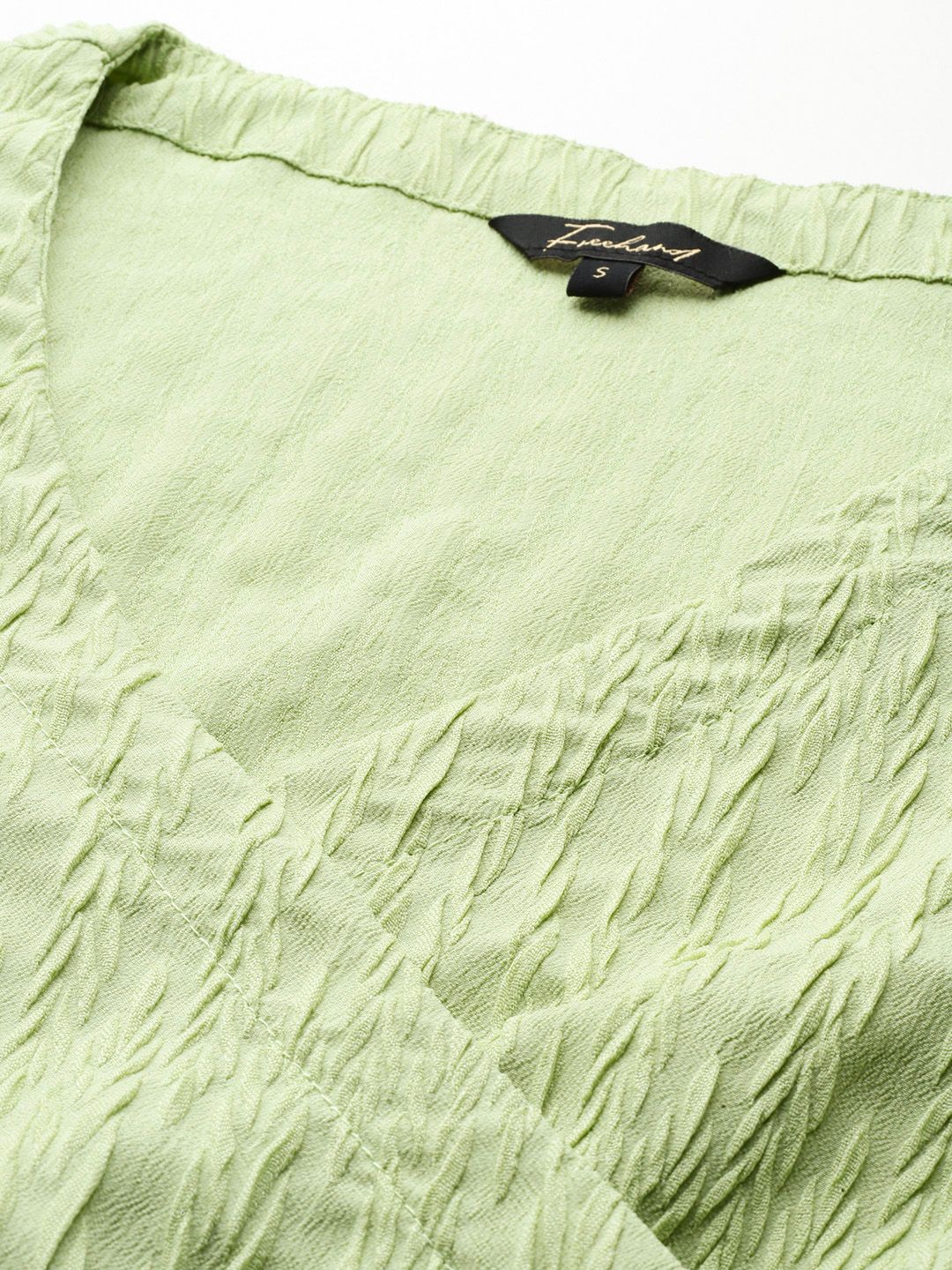 Women's Regular Fit Textured Wrap Top