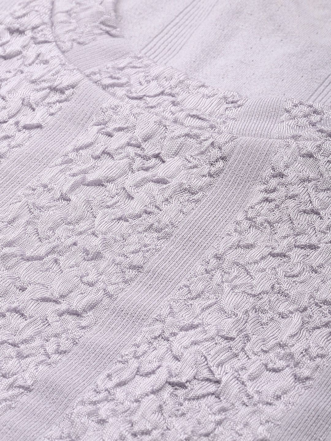 Women's Regular Fit Textured Crop Top