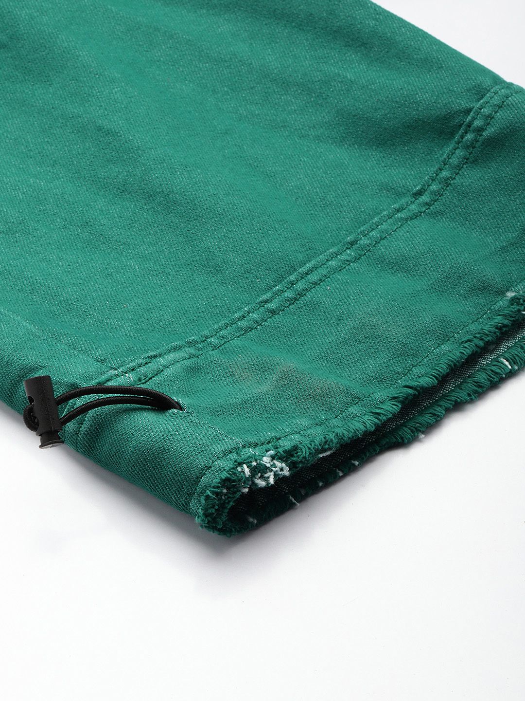 Women's Green Wide Leg Fit Utility Jeans