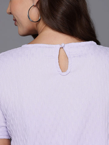 Women's Relaxed Fit Textured Ruched Top