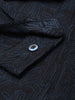 Men's Blue Regular Fit Textured Casual Shirt