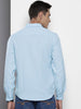 Men's Blue Slim Fit Striped Casual Shirt