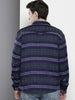 Men's Blue Relaxed Fit Printed Resort Wear Shirt