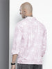 Men's Pink Regular Fit Printed Casual Shirt