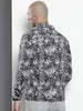 Men's Black Regular Fit Printed Casual Shirt