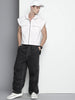Men's White Oversized Fit Solid Korean Street Shirt