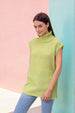 Women's Green Loose Fit Solid Sweater