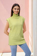 Women's Green Loose Fit Solid Sweater