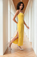 Women Regular Fit Yellow Sleeveless Dress