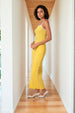 Women Regular Fit Yellow Sleeveless Dress