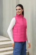 Women's Pink Regular Solid Quilted Jacket