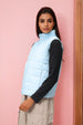 Women's Blue Regular Fit Solid Regular Quilted Jacket
