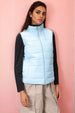 Women's Blue Regular Fit Solid Regular Quilted Jacket