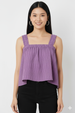 Women's Purple Fit Textured Cami Top