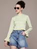 Women's Green Regular Fit Casual Top