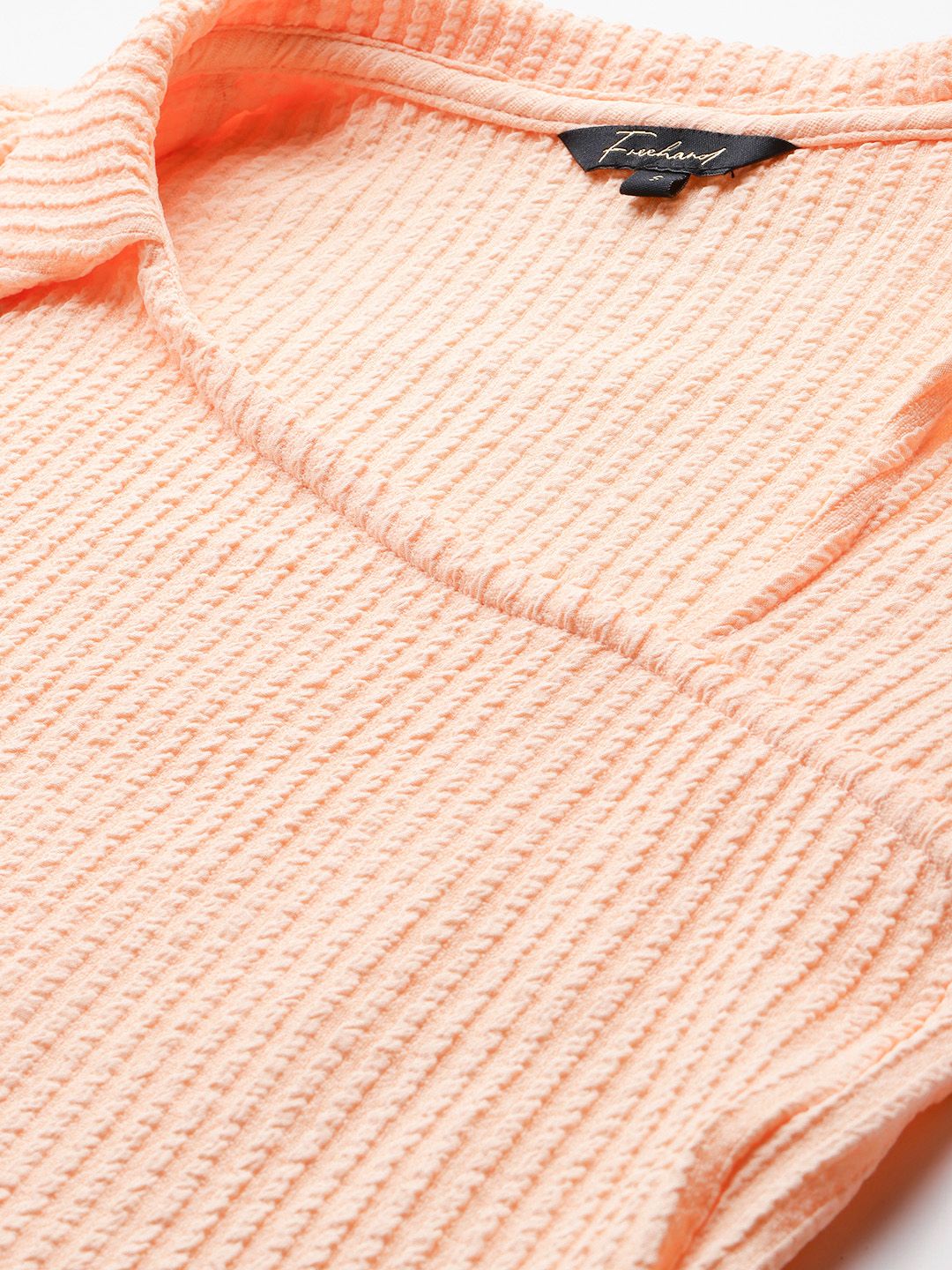 Women's Fitted Textured Asymmetric Top