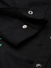 Men's Black Regular Fit Floral Printed Resort Wear Shirt