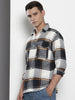 Men's Black Regular Fit Checked Casual Shirt