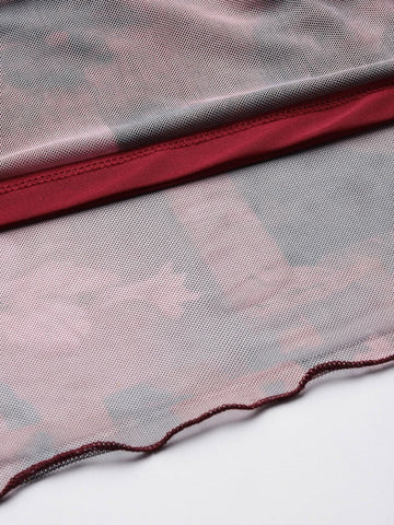 Women Regular Fit Maroon Full Sleeves Dress