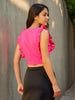 Women's V Neck Ruffle Crop Top