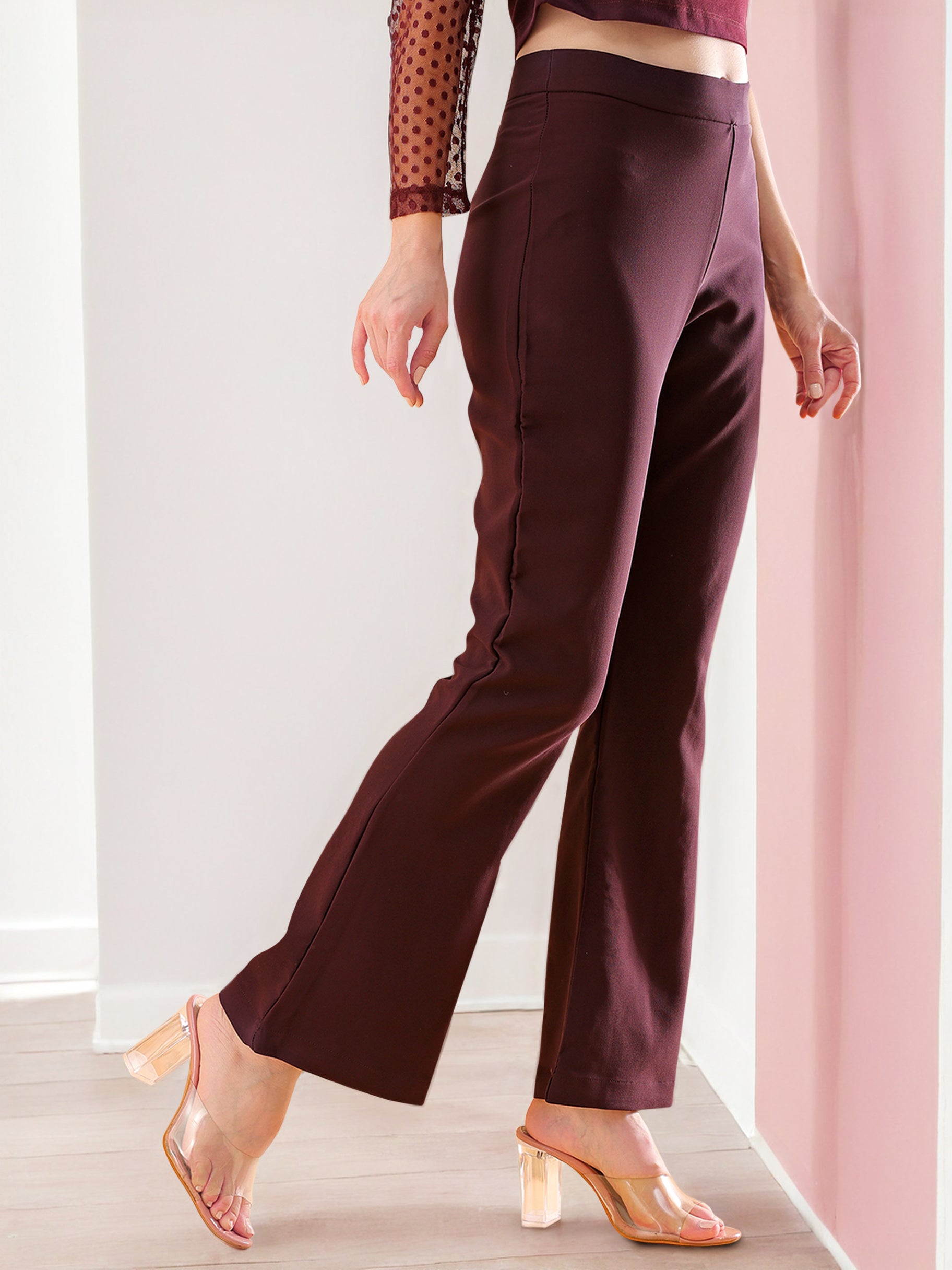 Women's Solid Bootcut Pant