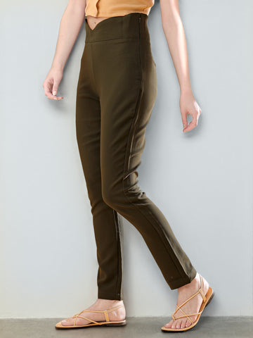 Women's Solid Skinny Fit Jegging