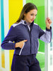 Women's Colorblock High Neck Jacket