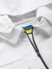 Men's White Oversized Fit Solid Korean Street Shirt