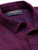 Men's Purple Relaxed Fit Textured Casual Shirt