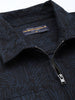 Men's Blue Regular Fit Textured Casual Shirt