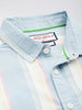 Men's Blue Slim Fit Striped Striped Shirt