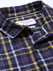 Men's Blue Slim Fit Checked Casual Shirt