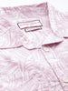 Men's Pink Regular Fit Printed Casual Shirt