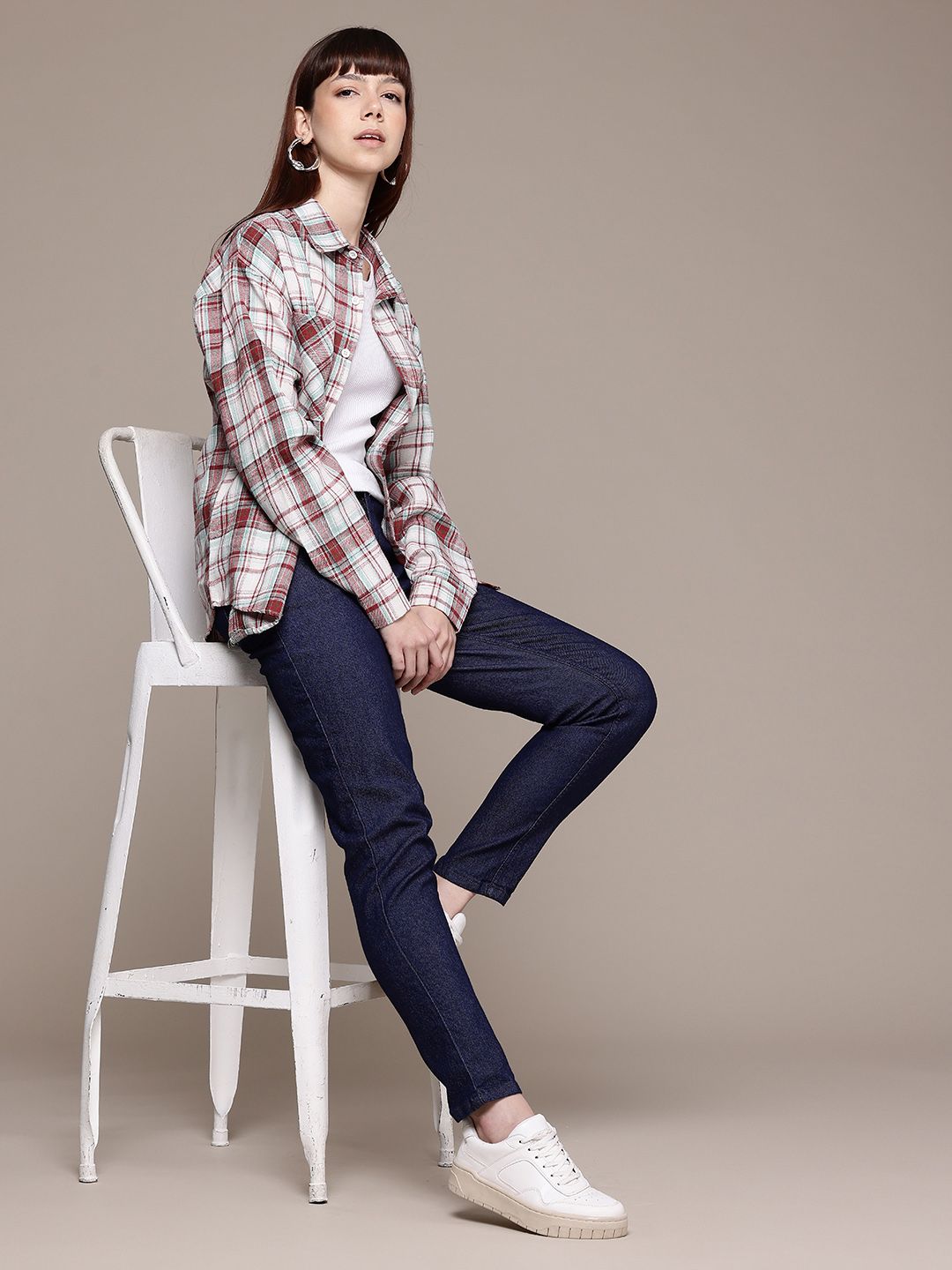 Women's Blue Slim Fit Casual Jeans