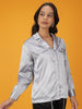 Women's Satin Lapel Collar Shirt