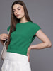 Women's Regular Fit Textured Cinched Waist Top