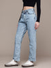 Women's Blue Straight Fit Street Jeans