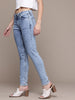 Women's Blue Slim Fit Vintage Jeans