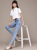 Women's Blue Slim Fit Vintage Jeans