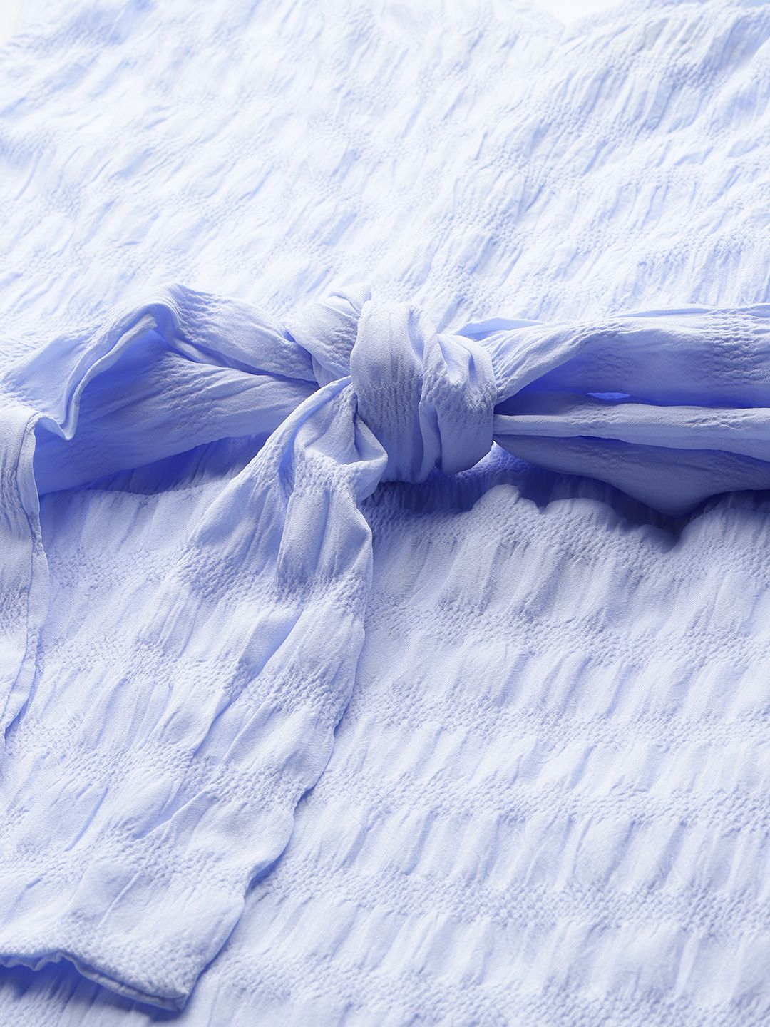 Freehand Women Regular Fit Textured Ruched Jumpsuit