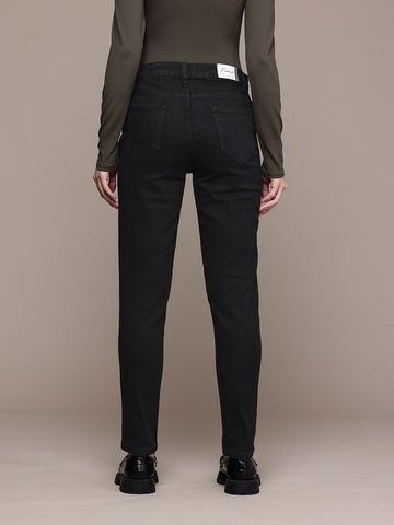 Women's Black Slim Fit Casual Jeans
